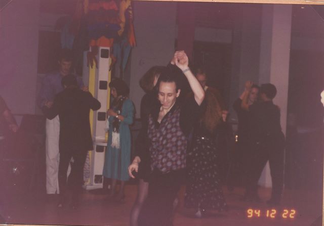 Jake and Jeannine dance at Kimball's during class - Dec 1994