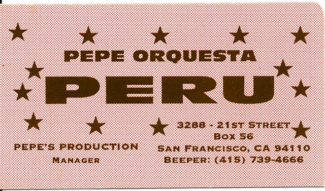 Orq. Peru business card