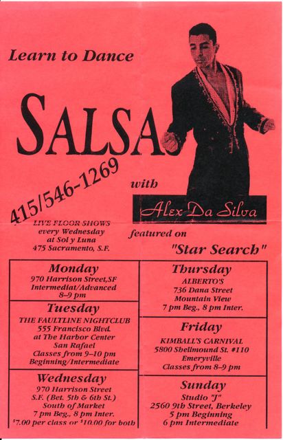 First Alex da Silva flyer I received circa 1993, San Francisco