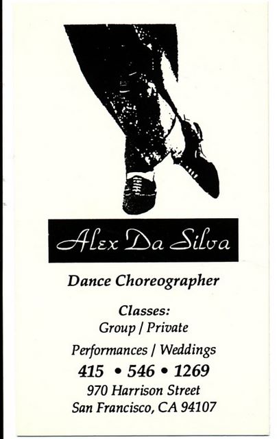 Alex da Silva's business card - circa 1994