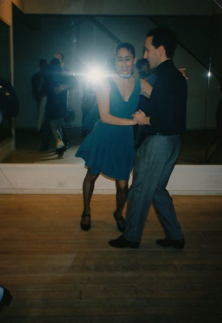 Jake dancing with Vivian Soto - Alex da Silva's home/studio circa 1993