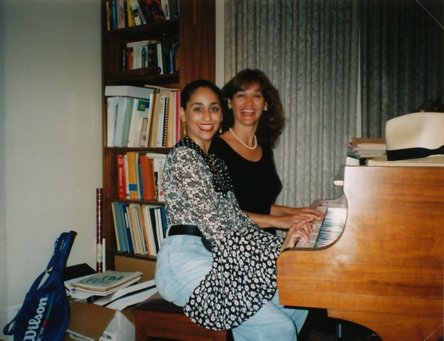 Vivian and Maile at Jake's piano