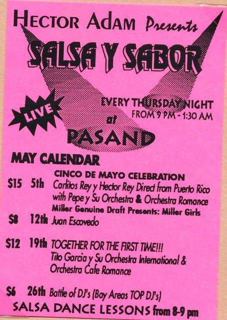 Pasand Calendar for May 1994 - shows lessons but not Jake's name
