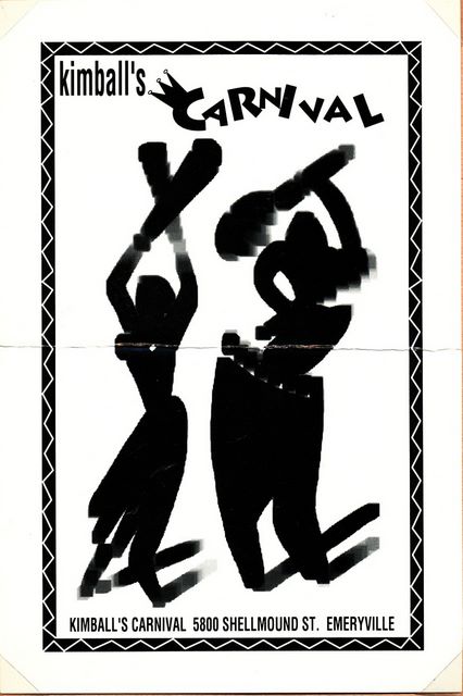 Kimball's Carnival Emeryville flyer - the original logo