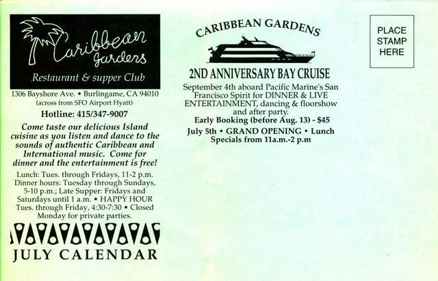 Caribbean Gardens Flyer 1994