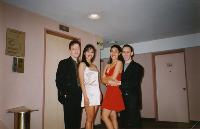  Roberto and Aileen, Techi and Jake leaving hotel to dance in Los Angeles 1995