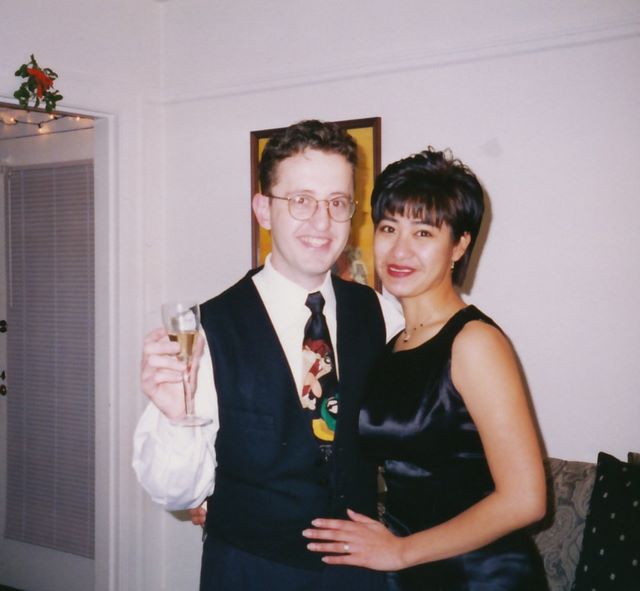 Roberto and Techi at Roberto's apartment - 1995