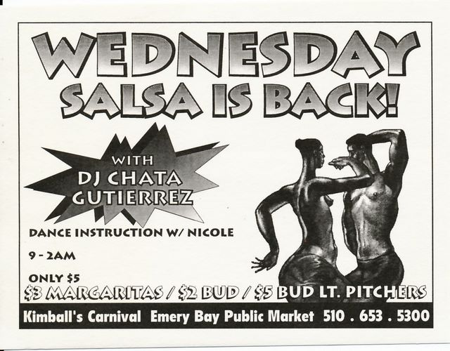 Kimball's Carnival Emeryville brings BACK Salsa Wednesdays... 1996