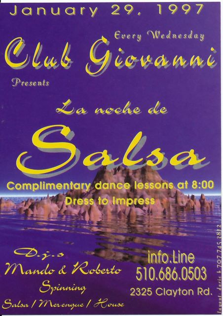 Club Giovanni Salsa Flyer - Jan 1997