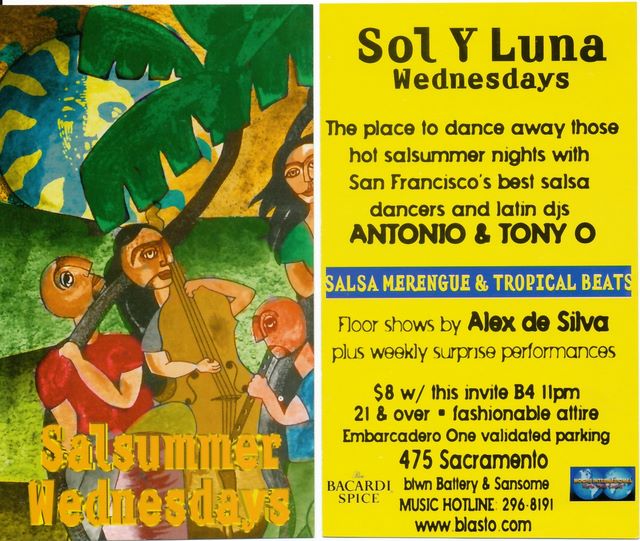 Sol y Luna Flyer for Wednesdays -  a comeback in 96