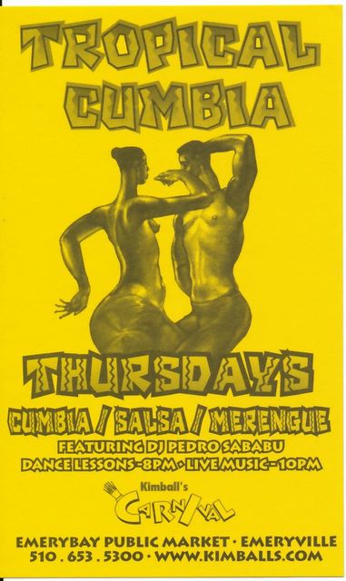 Tropical Cumbia Thursdays (yawn) announcement. They thought those guys would drink more!  haha