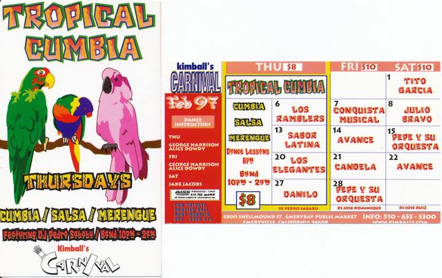 Kimball's Carnival calendar - Feb 1997