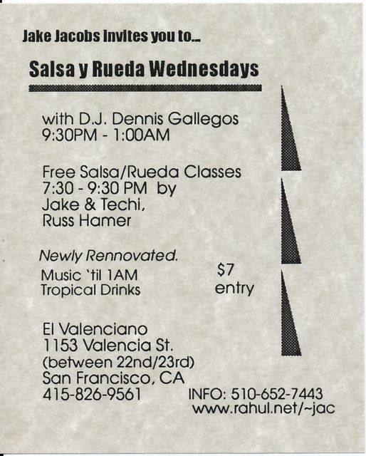 Salsa/Rueda Wednesdays - Flyer by Jake
