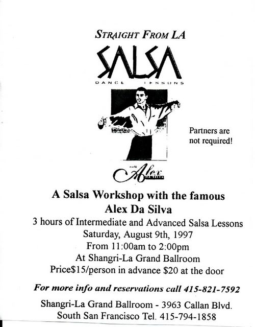 Alex da Silva does workshop after moving to L.A.  _ Aug 1997