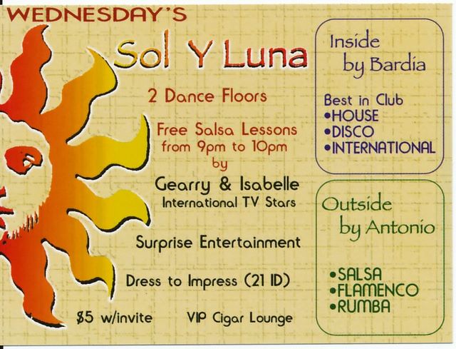 Sol y Luna flyer circa 1997