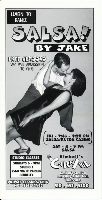Jake's Flyer revised yet again - We talked them into doing RUEDA on Fridays!  1998